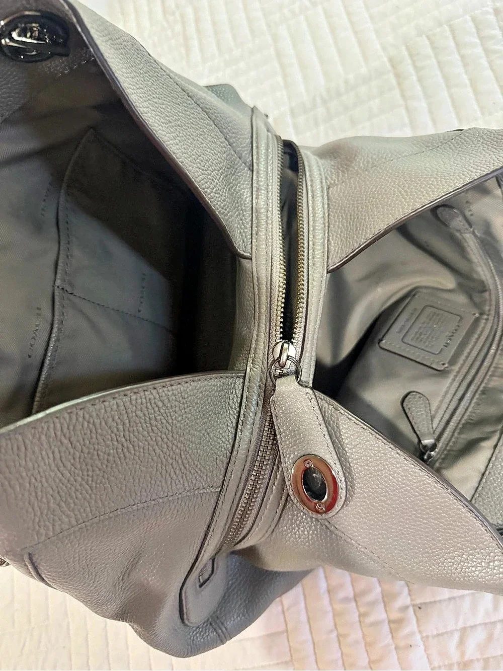 Coach Edie 31 Shoulder Bag Gray
